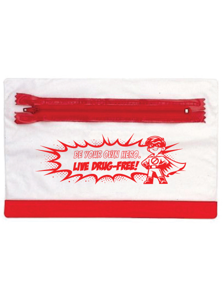 DPM 2026 YOUTH pencil pouch WEB Be Your Own Hero. Live Drug-Free! Youth Pencil Pouch