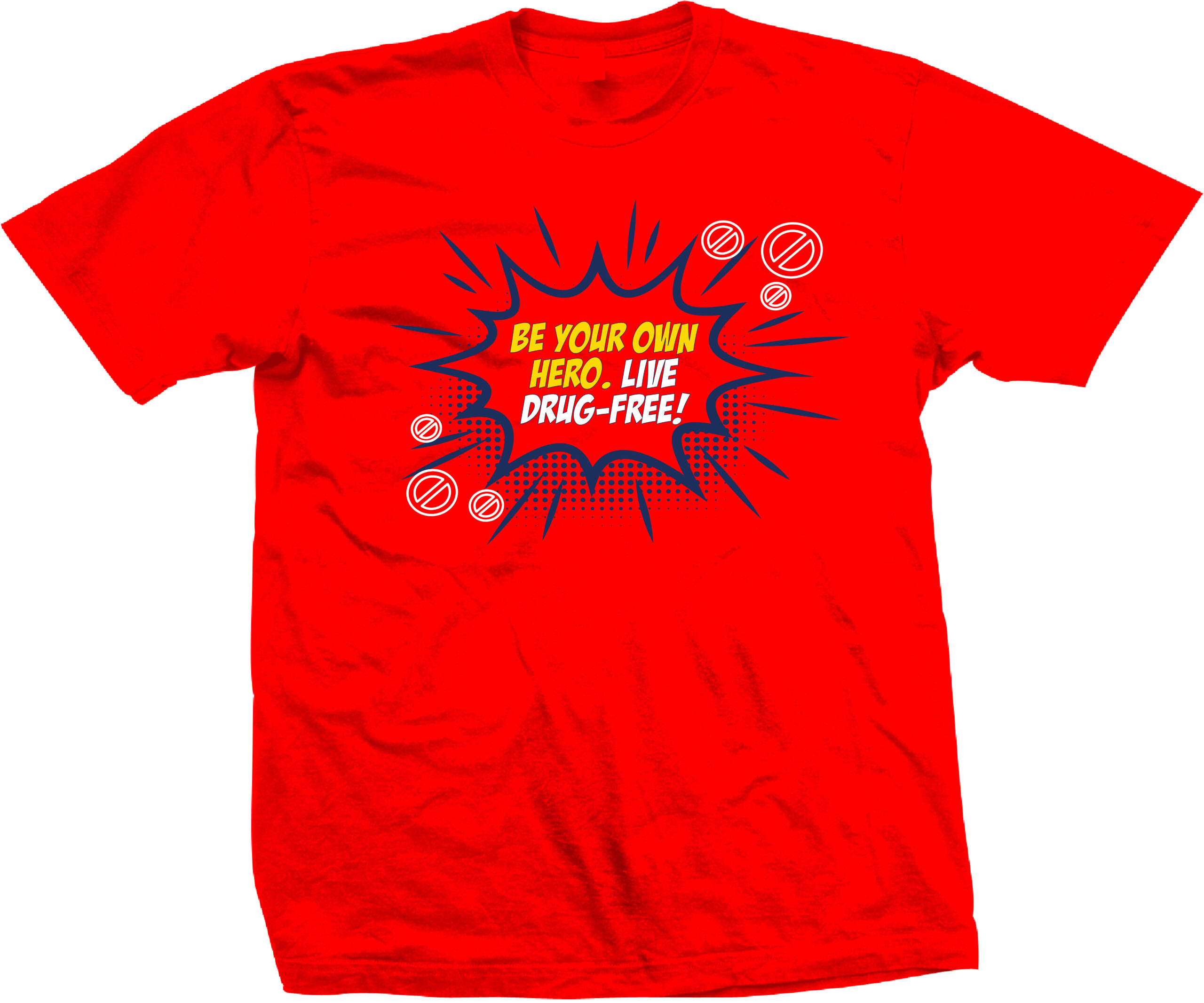 DPM 2026 shirt mockup - teen Big Be Your Own Hero. Live Drug-Free! T-Shirt (Version 1) - Image 2