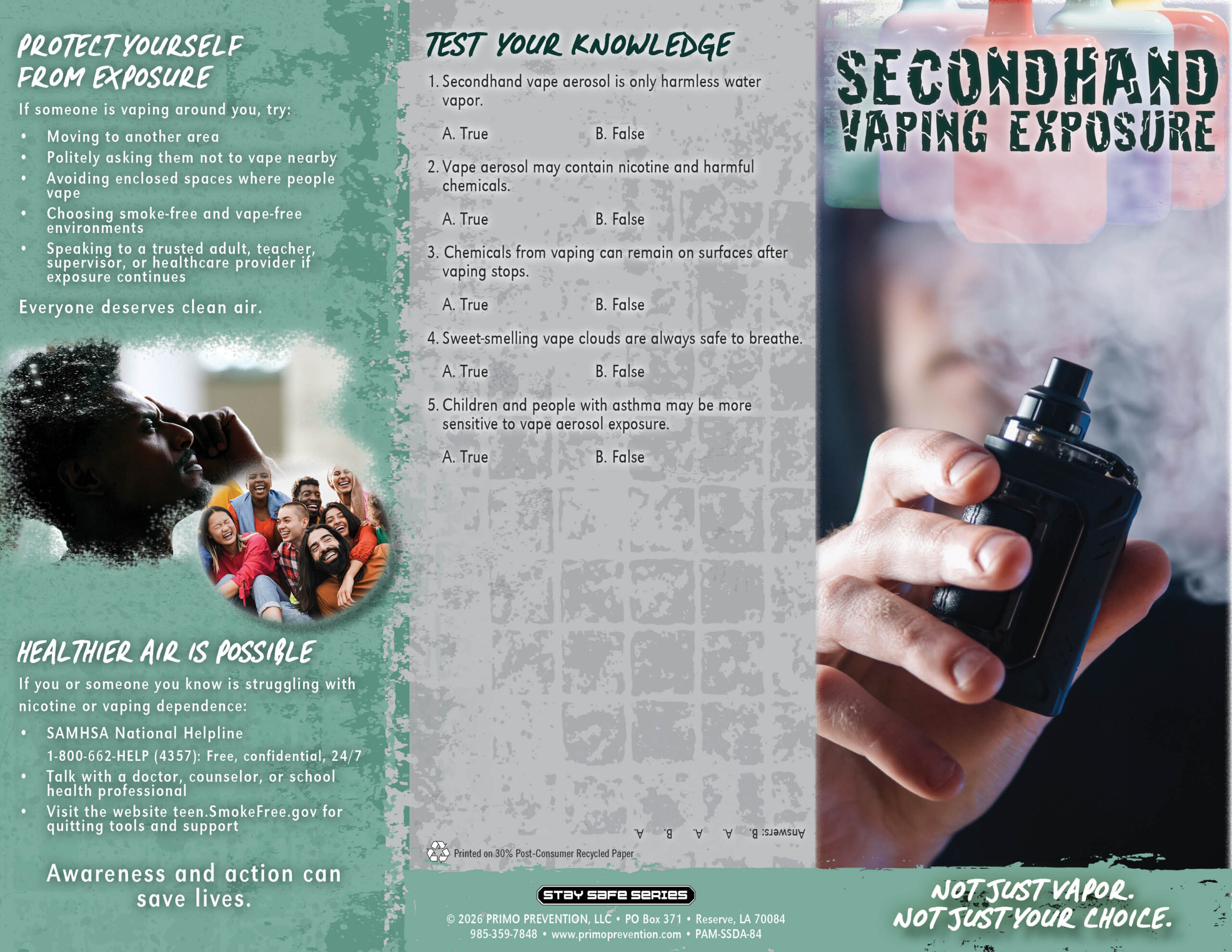 PAM-SSDA-84 Secondhand Vaping Exposure Secondhand Vaping Exposure Pamphlet - Image 3