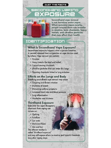 RACK-JTF-113 Secondhand Vape Exposure WEB FILE Just the Facts Rack Card: Secondhand Vaping Exposure