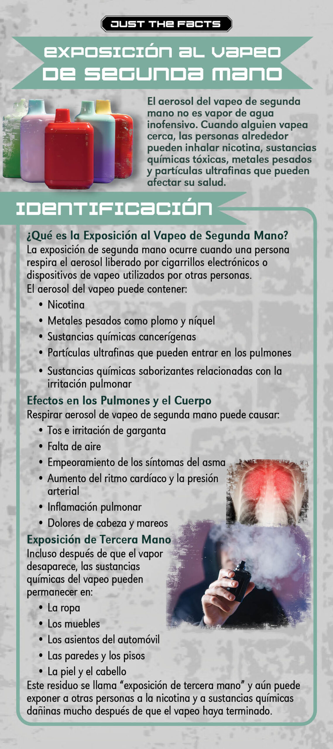 RACK-JTF-113S Secondhand Vape Exposure SPANISH Secondhand Vaping Exposure Retractable Banner Package - Image 5