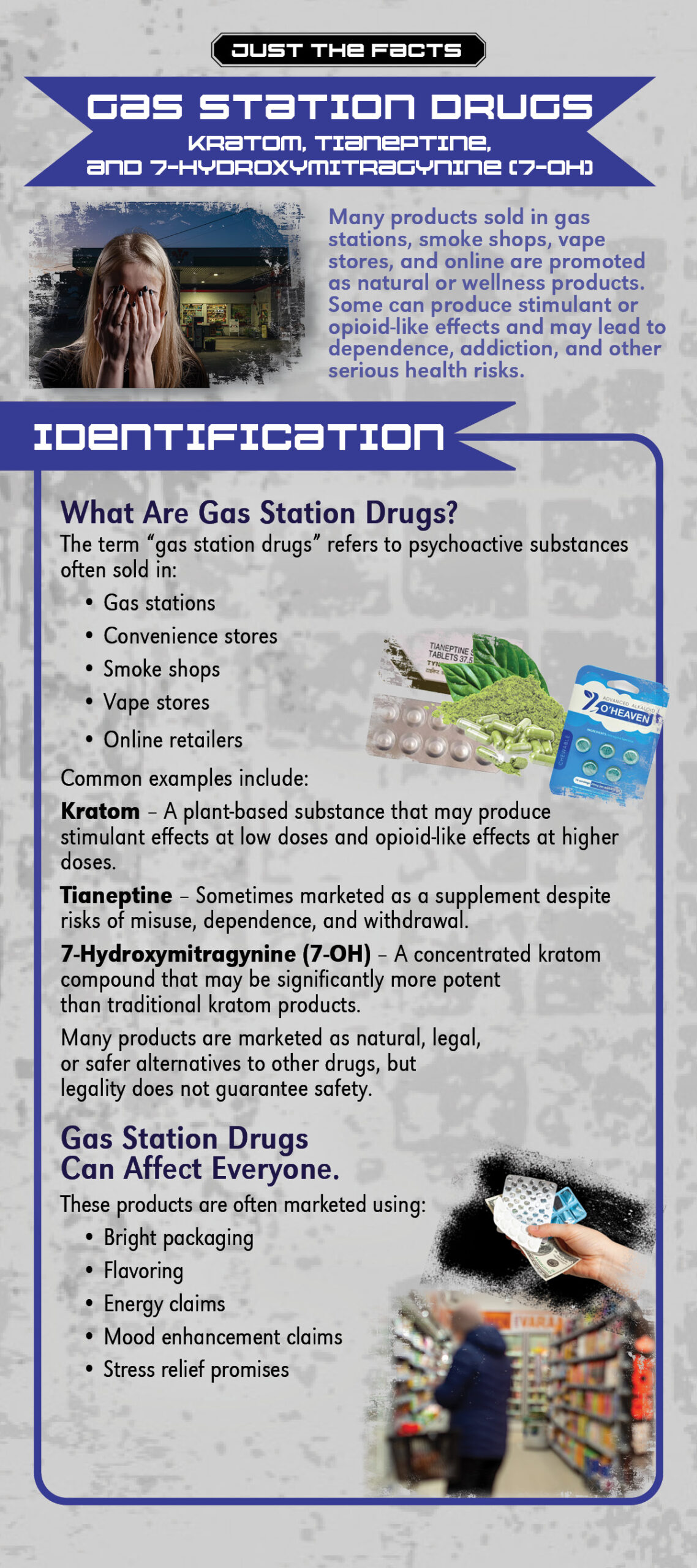 RACK-JTF-114 Gas Station Drugs Just the Facts Rack Card: Gas Station Drugs - Image 2