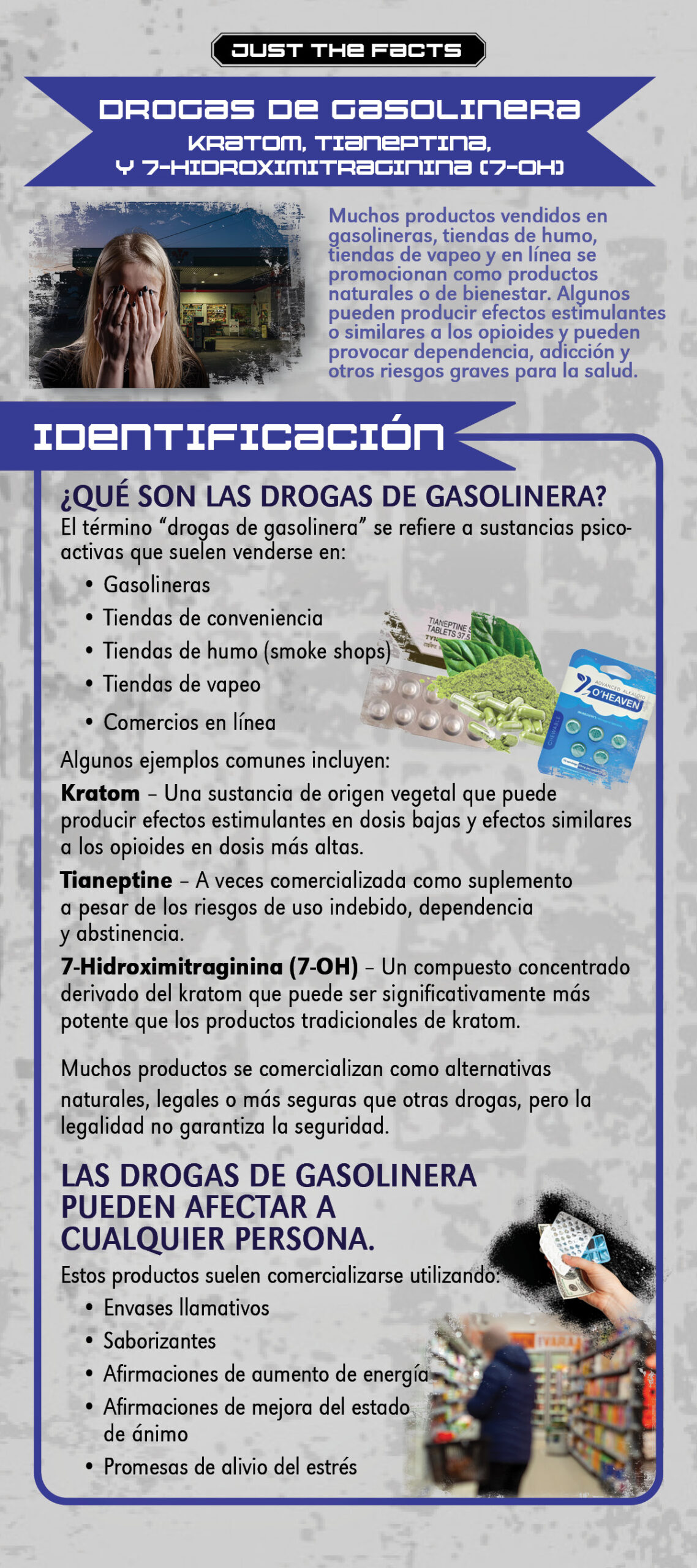 RACK-JTF-114S Gas Station Drugs SPANISH - WEB SPANISH Just the Facts Rack Card: Gas Station Drugs - Image 2