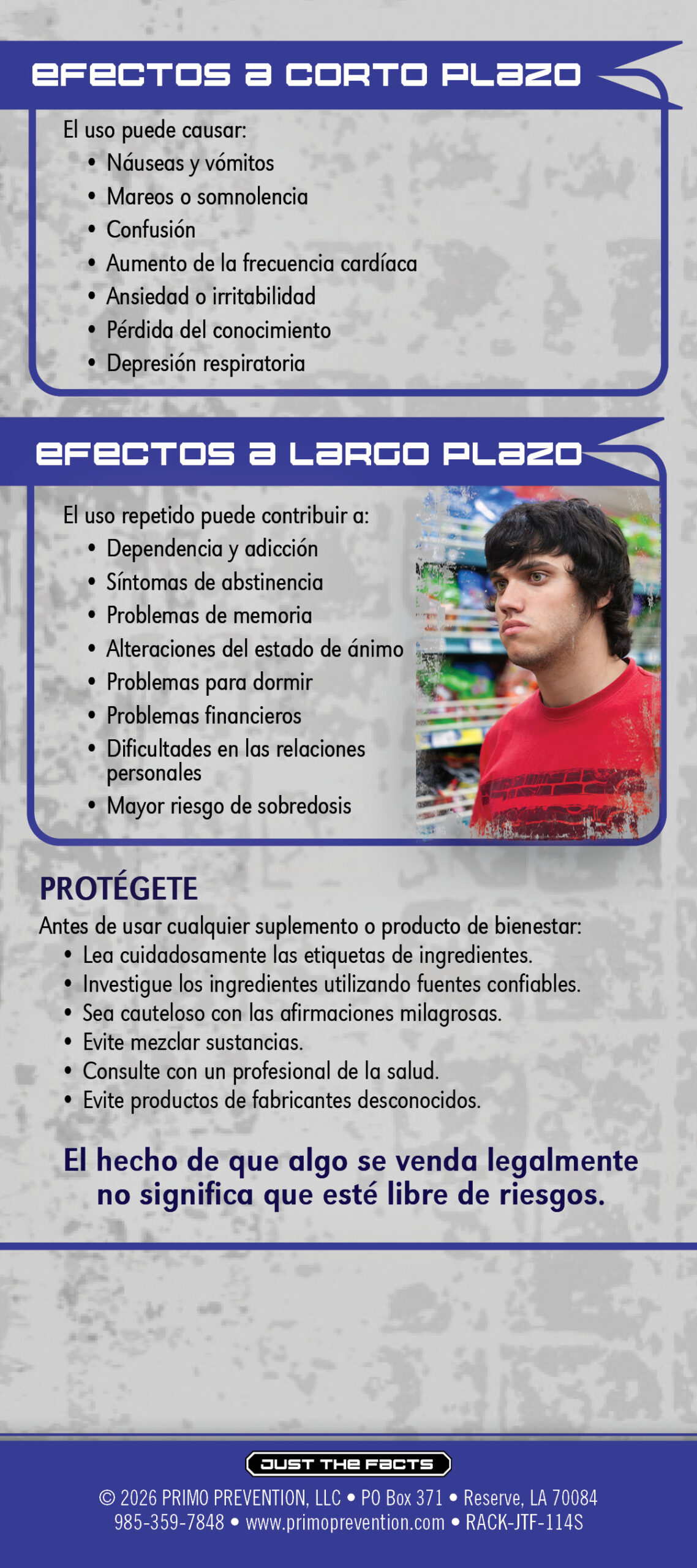 RACK-JTF-114S Gas Station Drugs SPANISH - WEB2 SPANISH Just the Facts Rack Card: Gas Station Drugs - Image 3