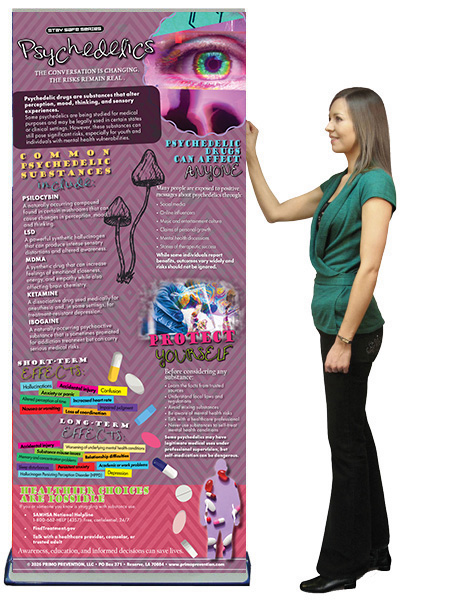 BAN-SSDA-86 Psychedelics LADY Psychedelics Retractable Banner w/Stand
